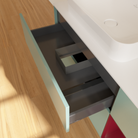 Тумба под раковину Villeroy & Boch Finion 120х50,1 см с подсветкой МДФ оливковый матовый лак/стекло белое матовое G691HBGM