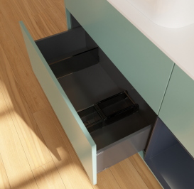 Тумба под раковину Villeroy & Boch Finion 120х50,1 см с подсветкой МДФ оливковый матовый лак/стекло белое матовое G691HGGM