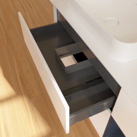 Тумба под раковину Villeroy & Boch Finion 120х50,1 см с подсветкой МДФ белый матовый лак/стекло белое матовое G691HGMT