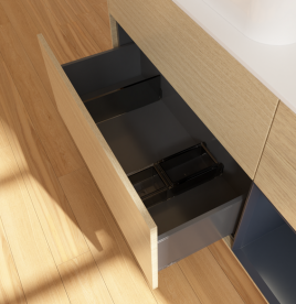 Тумба под раковину Villeroy & Boch Finion 120х50,1 см с подсветкой МДФ шпон дуба/стекло белое матовое G691HGPC