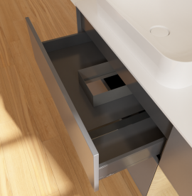 Тумба под раковину Villeroy & Boch Finion 120х50,1 см с подсветкой МДФ антрацит матовый лак/стекло белое матовое G691PCGK