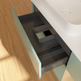 Тумба под раковину Villeroy & Boch Finion 120х50,1 см с подсветкой МДФ оливковый матовый лак/стекло белое матовое G691PCGM