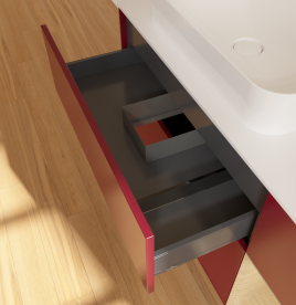 Тумба под раковину Villeroy & Boch Finion 120х50,1 см с подсветкой МДФ пион матовый лак/стекло белое матовое G691PCHB