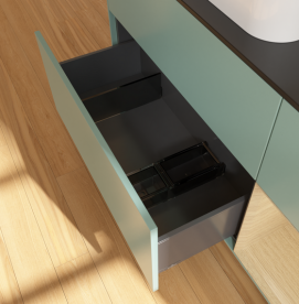 Тумба под раковину Villeroy & Boch Finion 120х50,1 см с подсветкой МДФ оливковый матовый лак/стекло черное матовое G692PCGM