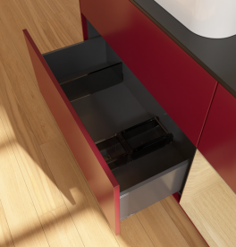 Тумба под раковину Villeroy & Boch Finion 120х50,1 см с подсветкой МДФ пион матовый лак/стекло черное матовое G692PCHB