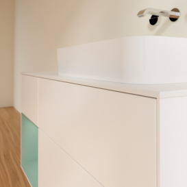 Тумба под раковину Villeroy & Boch Finion 120х50,1 см с подсветкой МДФ белый матовый лак/стекло белое матовое G681GMMT