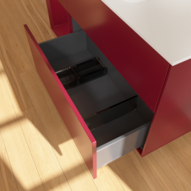 Тумба под раковину Villeroy & Boch Finion 120х50,1 см с подсветкой МДФ пион матовый лак/стекло белое матовое F701HBHB