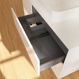 Тумба під раковину Villeroy & Boch Finion 120х50,1 см з підсвіткою МДФ білий глянцевий лак/скло біле матове F701MTGF