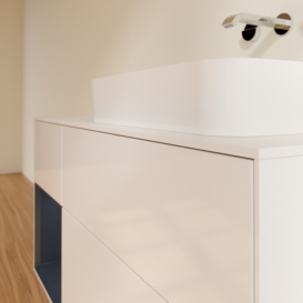 Тумба под раковину Villeroy & Boch Finion 120х50,1 см с подсветкой МДФ глянцевый белый лак/стекло белое матовое G681HGGF