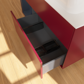 Тумба под раковину Villeroy & Boch Finion 120х50,1 см с подсветкой МДФ пион матовый лак/стекло белое матовое G681HGHB