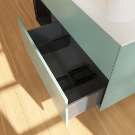 Тумба под раковину Villeroy & Boch Finion 120х50,1 см с подсветкой МДФ оливковый матовый лак/стекло белое матовое G681PDGM