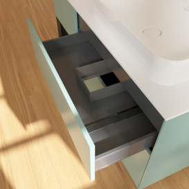 Тумба под раковину Villeroy & Boch Finion 120х50,1 см с подсветкой МДФ оливковый матовый лак/стекло белое матовое G681PDGM