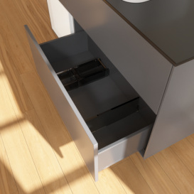 Тумба под раковину Villeroy & Boch Finion 120х50,1 см с подсветкой МДФ антрацит матовый лак/стекло черное матовое F702MTGK