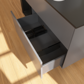 Тумба под раковину Villeroy & Boch Finion 120х50,1 см с подсветкой МДФ антрацит матовый лак/стекло черное матовое F702PDGK