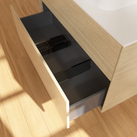 Тумба под раковину Villeroy & Boch Finion 100х50,1 см МДФ шпон дуба/стекло белое матовое F35100PC