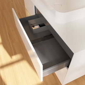 Тумба под раковину Villeroy & Boch Finion 120х50,1 см с подсветкой МДФ глянцевый белый лак/стекло белое матовое F701PCGF