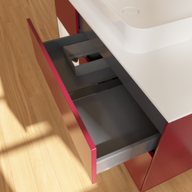 Тумба под раковину Villeroy & Boch Finion 120х50,1 см с подсветкой МДФ пион матовый лак/стекло белое матовое G701GFHB