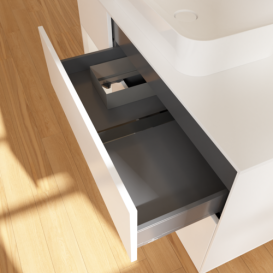 Тумба под раковину Villeroy & Boch Finion 120х50,1 см с подсветкой МДФ белый матовый лак/стекло белое матовое G701GFMT