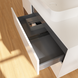 Тумба под раковину Villeroy & Boch Finion 120х50,1 см с подсветкой МДФ глянцевый белый лак/стекло белое матовое G701GNGF