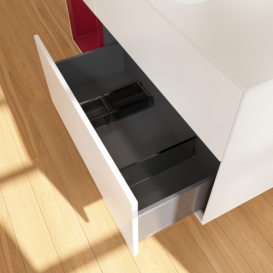 Тумба під раковину Villeroy & Boch Finion 120х50,1 см із підсвічуванням МДФ білий матовий лак/скло біле матове G701HBMT