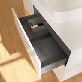 Тумба под раковину Villeroy & Boch Finion 120х50,1 см с подсветкой МДФ глянцевый белый лак/стекло белое матовое G701HFGF