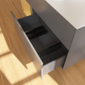 Тумба под раковину Villeroy & Boch Finion 120х50,1 см с подсветкой МДФ антрацит матовый лак/стекло белое матовое G701HFGK