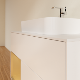 Тумба под раковину Villeroy & Boch Finion 100х50,1 см с подсветкой МДФ белый матовый лак/стекло белое матовое F361HFMT