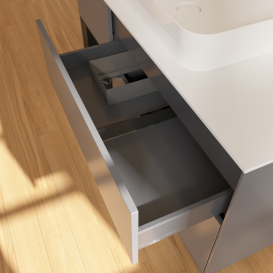 Тумба под раковину Villeroy & Boch Finion 120х50,1 см с подсветкой МДФ антрацит матовый лак/стекло белое матовое G701PDGK