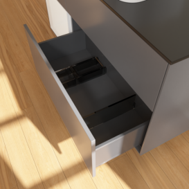 Тумба под раковину Villeroy & Boch Finion 120х50,1 см с подсветкой МДФ антрацит матовый лак/стекло черное матовое G702GFGK