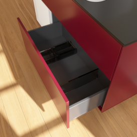 Тумба под раковину Villeroy & Boch Finion 120х50,1 см с подсветкой МДФ пион матовый лак/стекло черное матовое G702GFHB