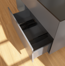 Тумба под раковину Villeroy & Boch Finion 120х50,1 см с подсветкой МДФ антрацит матовый лак/стекло черное матовое G702GKGK