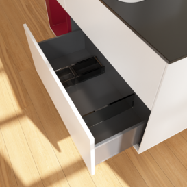 Тумба под раковину Villeroy & Boch Finion 120х50,1 см с подсветкой МДФ белый матовый лак/стекло черное матовое G702HBMT