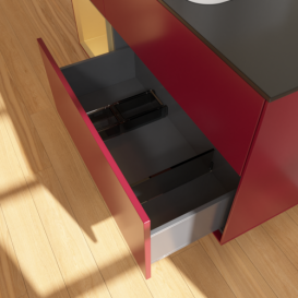 Тумба под раковину Villeroy & Boch Finion 120х50,1 см с подсветкой МДФ пион матовый лак/стекло черное матовое G702HFHB