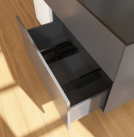 Тумба под раковину Villeroy & Boch Finion 120х50,1 см с подсветкой МДФ антрацит матовый лак/стекло черное матовое G702MTGK