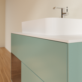 Тумба под раковину Villeroy & Boch Finion 100х50,1 см с подсветкой МДФ оливковый матовый лак/стекло белое матовое F361GNGM