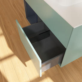 Тумба под раковину Villeroy & Boch Finion 100х50,1 см с подсветкой МДФ оливковый матовый лак/стекло белое матовое F361HGGM