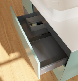 Тумба под раковину Villeroy & Boch Finion 120х50,1 см с подсветкой МДФ оливковый матовый лак/стекло белое матовое G701GKGM