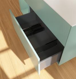 Тумба под раковину Villeroy & Boch Finion 120х50,1 см с подсветкой МДФ оливковый матовый лак/стекло белое матовое G701GMGM