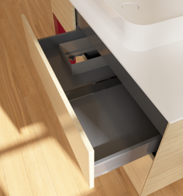 Тумба под раковину Villeroy & Boch Finion 120х50,1 см с подсветкой МДФ шпон дуба/стекло белое матовое G701HBPC