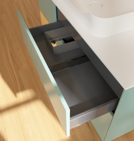 Тумба под раковину Villeroy & Boch Finion 120х50,1 см с подсветкой МДФ оливковый матовый лак/стекло белое матовое G701HFGM