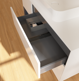 Тумба под раковину Villeroy & Boch Finion 120х50,1 см с подсветкой МДФ глянцевый белый лак/стекло белое матовое G701HGGF