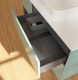 Тумба под раковину Villeroy & Boch Finion 120х50,1 см с подсветкой МДФ оливковый матовый лак/стекло белое матовое G701HGGM