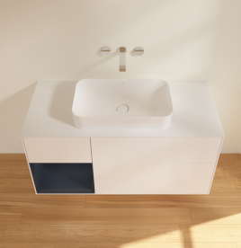 Тумба под раковину Villeroy & Boch Finion 120х50,1 см с подсветкой МДФ белый матовый лак/стекло белое матовое G701HGMT