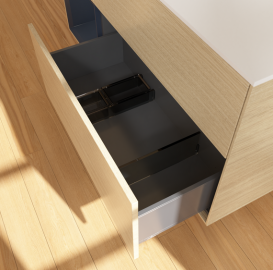 Тумба под раковину Villeroy & Boch Finion 120х50,1 см с подсветкой МДФ шпон дуба/стекло белое матовое G701HGPC