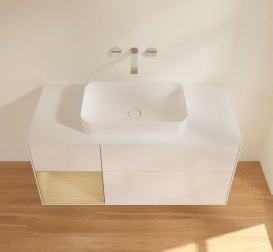 Тумба под раковину Villeroy & Boch Finion 120х50,1 см с подсветкой МДФ глянцевый белый лак/стекло белое матовое G701PCGF