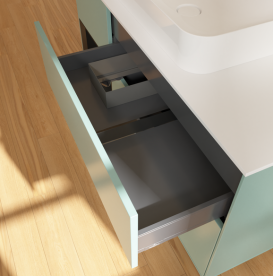 Тумба под раковину Villeroy & Boch Finion 120х50,1 см с подсветкой МДФ оливковый матовый лак/стекло белое матовое G701PDGM