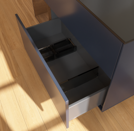 Тумба под раковину Villeroy & Boch Finion 120х50,1 см с подсветкой МДФ темно-синий матовый лак/стекло черное матовое G702GNHG