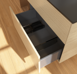 Тумба под раковину Villeroy & Boch Finion 120х50,1 см с подсветкой МДФ шпон дуба/стекло черное матовое G702GNPC