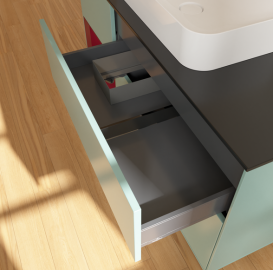 Тумба под раковину Villeroy & Boch Finion 120х50,1 см с подсветкой МДФ оливковый матовый лак/стекло черное матовое G702HBGM