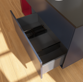 Тумба под раковину Villeroy & Boch Finion 120х50,1 см с подсветкой МДФ темно-синий матовый лак/стекло черное матовое G702HBHG